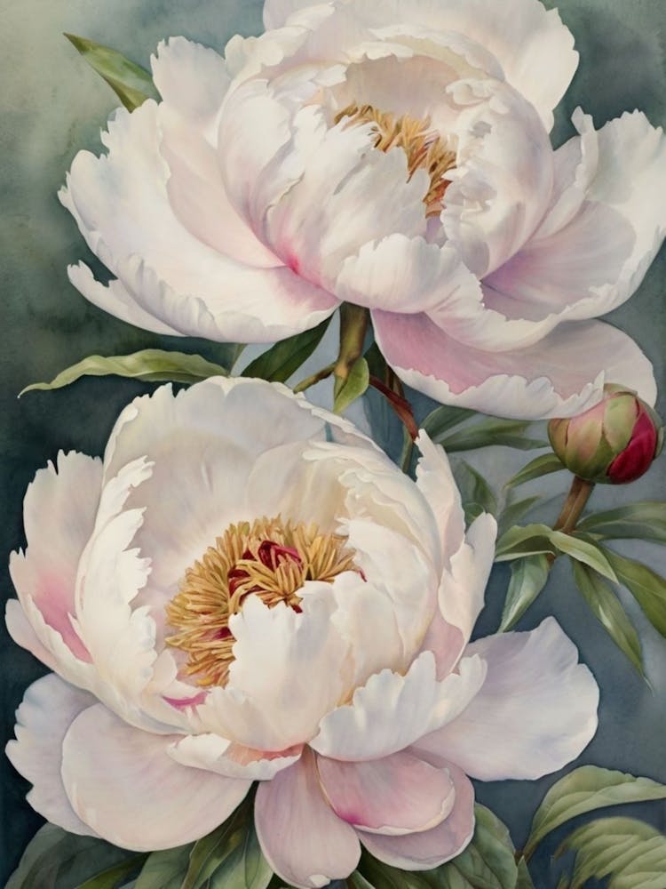 (landscape)White Peonies