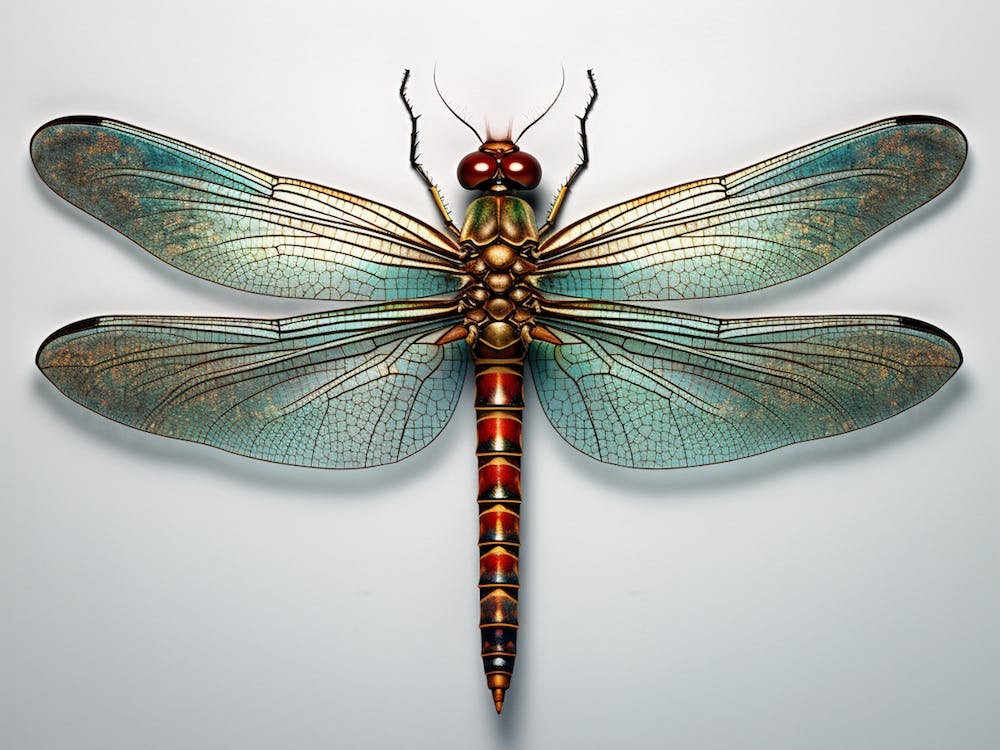 Dragonfly Common Green Darner Bright Colours 3