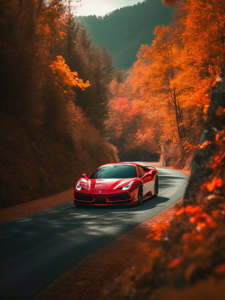 Red Ferrari Racing Car