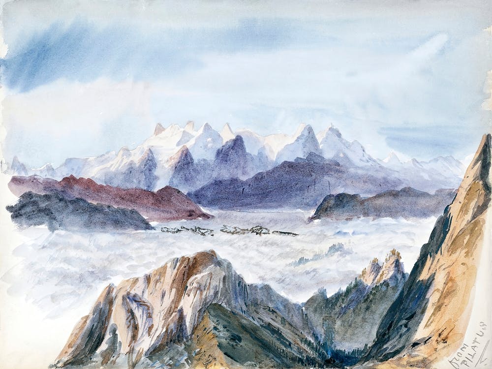 Iselle From Mount Pilatus From Splendid Mountain Watercolours Sketchbook (1870), John Singer Sargent