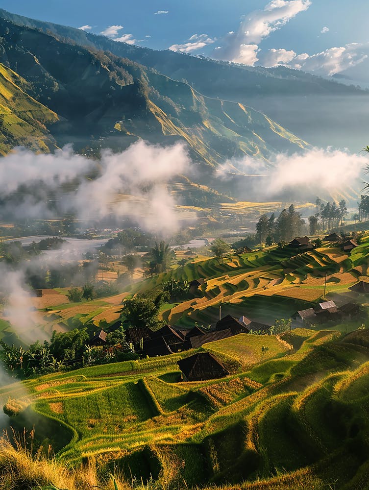Rice Fields In Indonesia