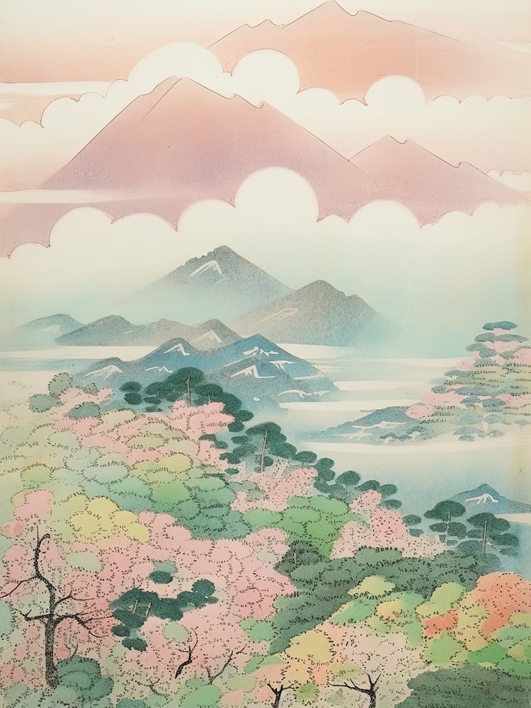 Mount Mitoku In Tottori, Japanese Landscape 2