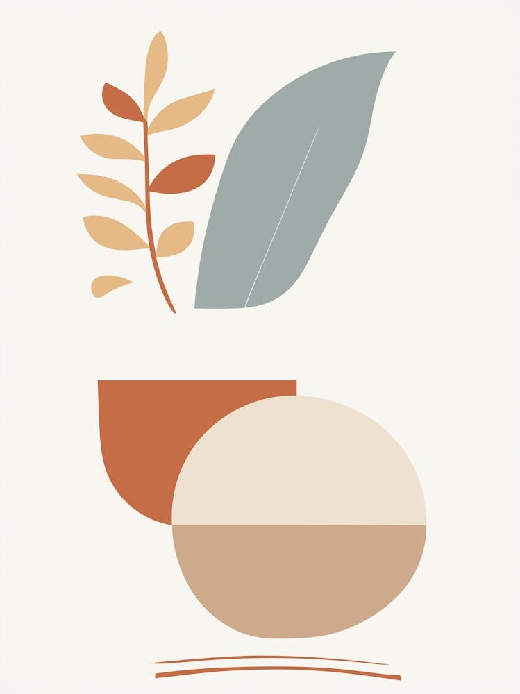 Vase With Leaves 6