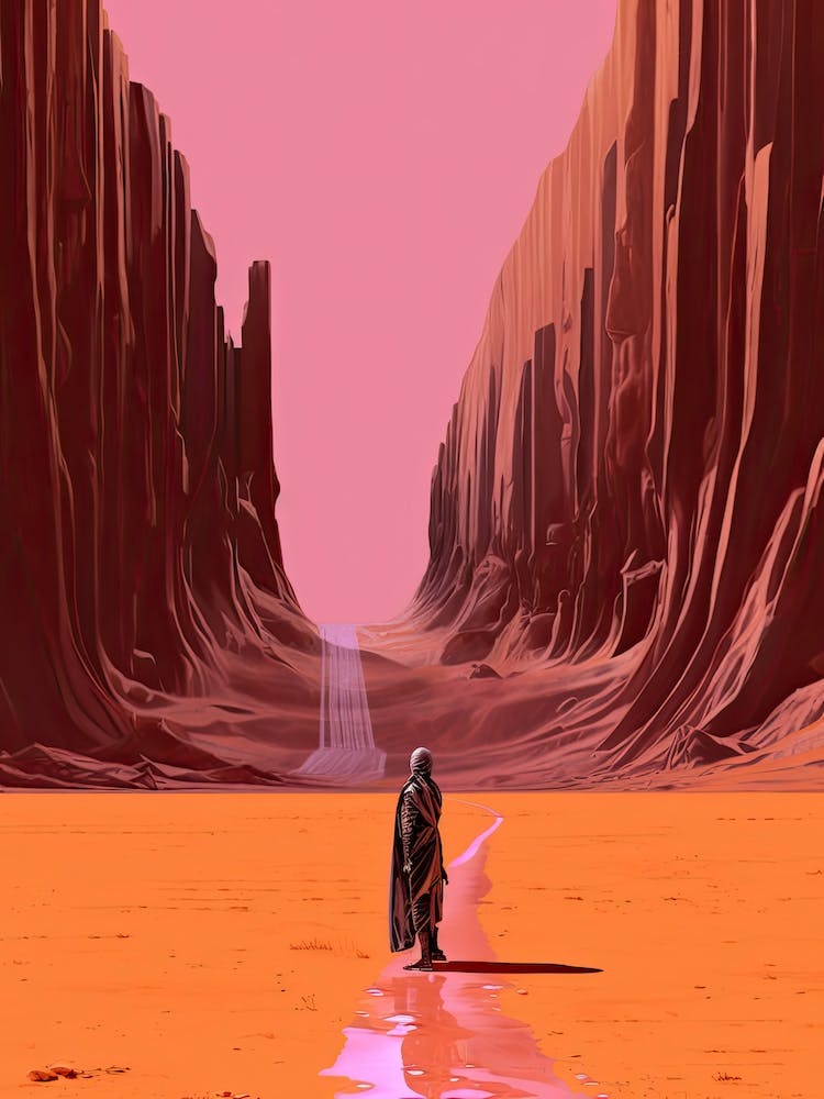 Dune Fan Art Pink And Orange