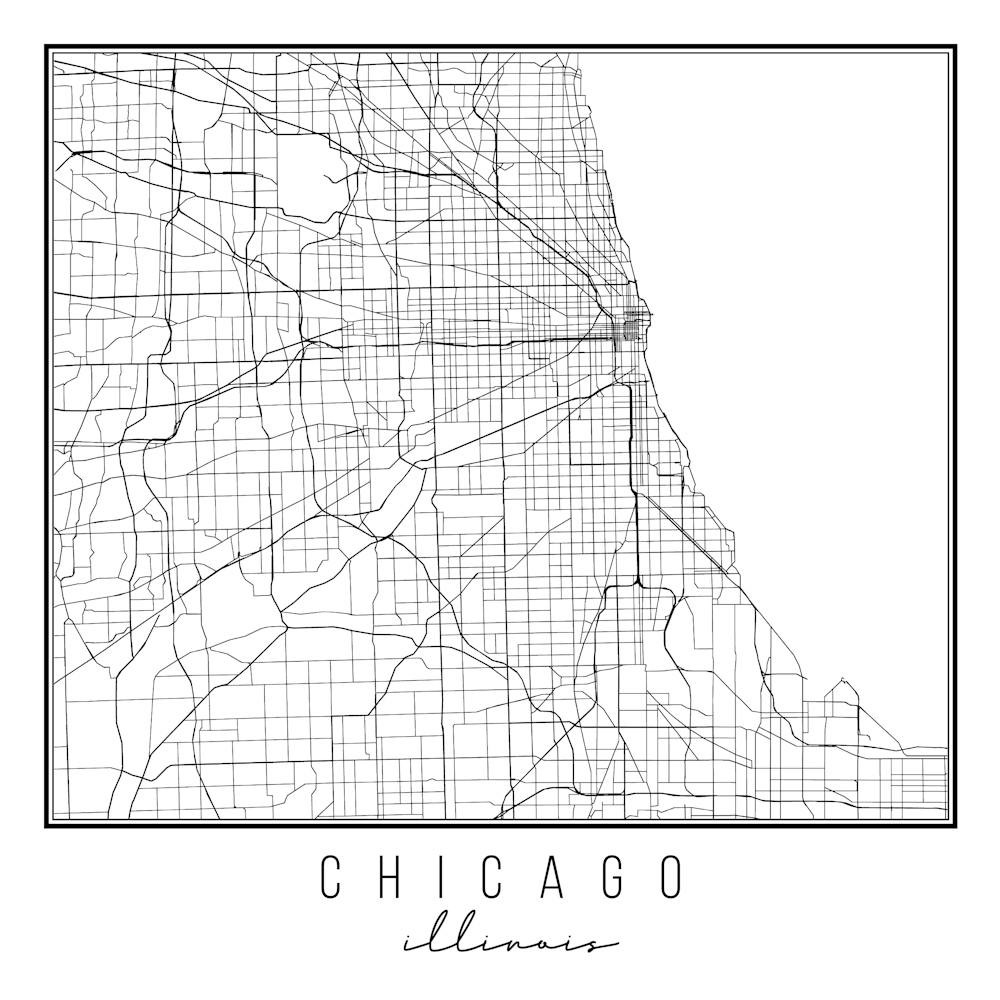 Chicago Illinois Straßenkarte