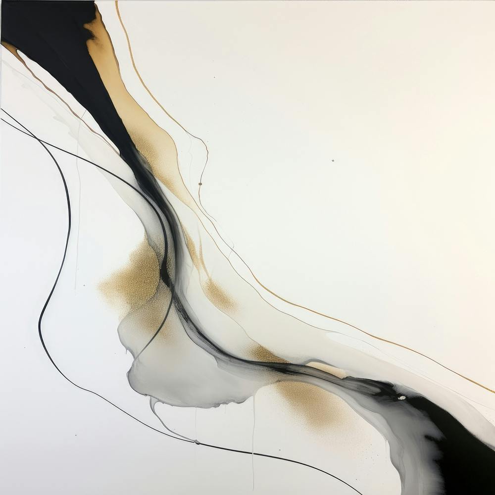 Black Gold Splash Waves 2