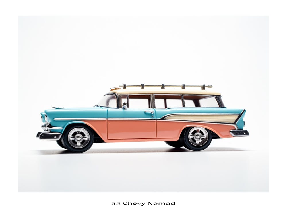 Spielzeugauto 55 Chevy Nomad Poster