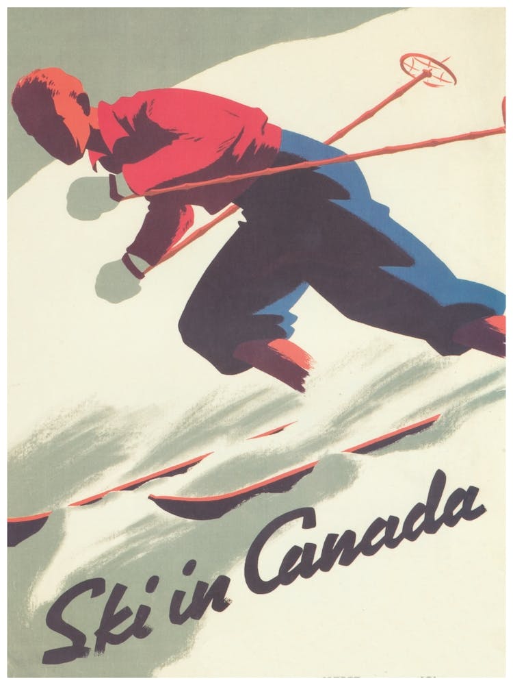 Ski In Canada Vintage Ski Poster 3