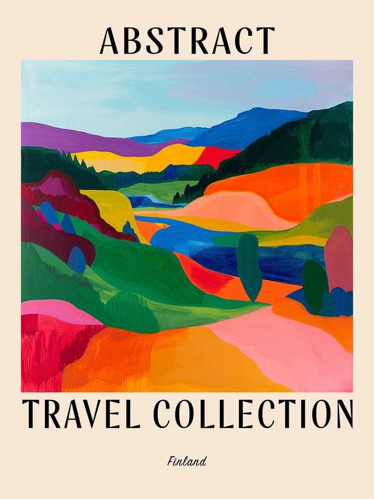 Abstract Travel Collection Poster Finland 3