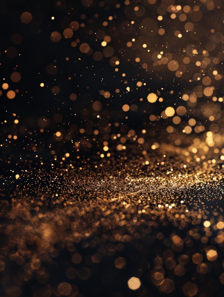 Gold Glitter Bokeh Background