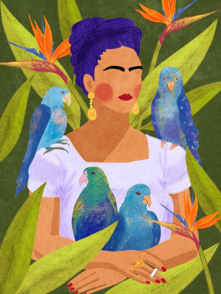 Frida and birds