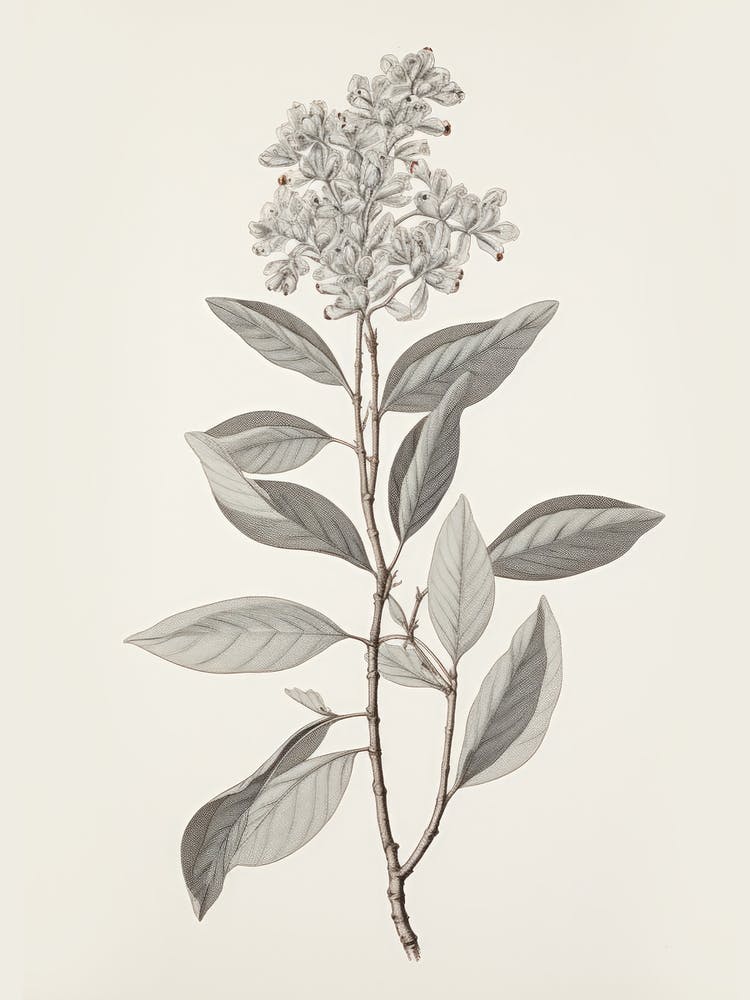 Antique Leaf Drawing