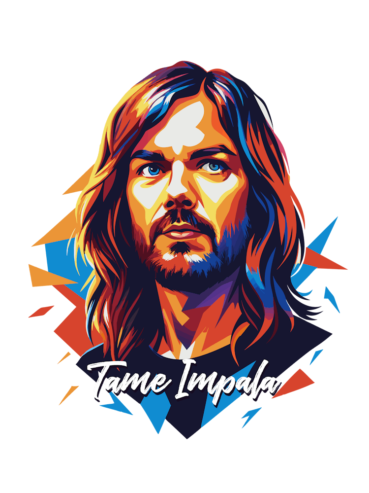 Tame Impala 03 Portrait Music Icon WPAP Pop Art Style
