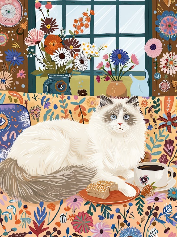 Tea Time With A Ragdoll Cat 1