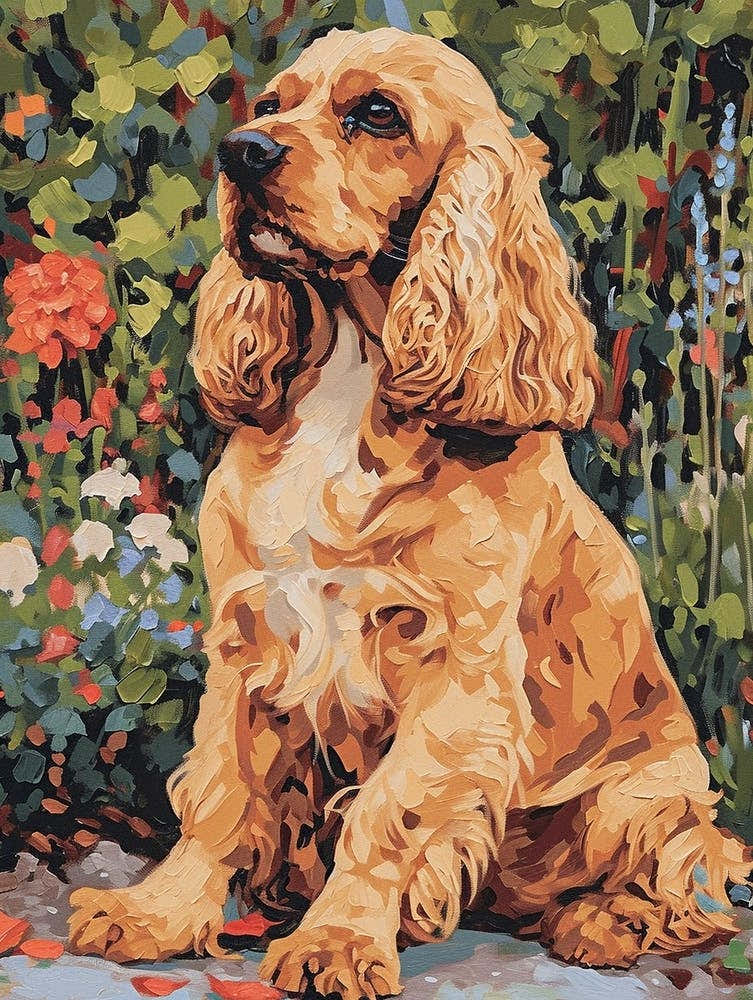 Cocker Spaniel Acrylic Painting 3