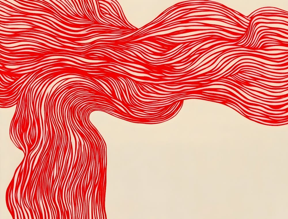 Red Wavy Lines