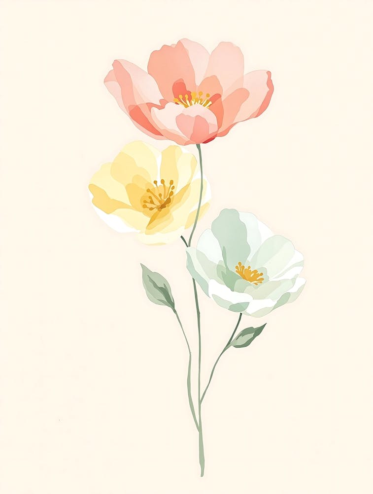 Soft Blush Wildflowers with a Dreamy Touch