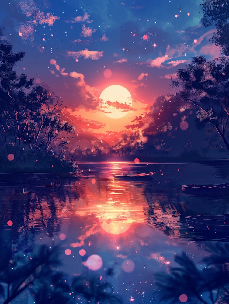 Sunset In The Forest 1