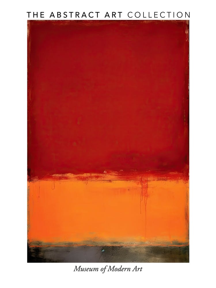 Orange And Red Abstract Painting 2 Exhibition Poster