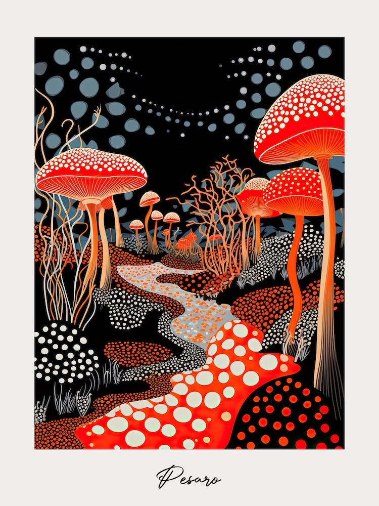 Poster Of Pesaro, Italy, Illustration In The Style Of Pop Art 1