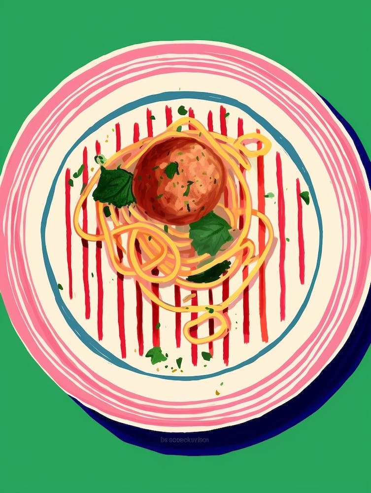 Ein Teller Calamari, Draufsicht Speiseillustration 3