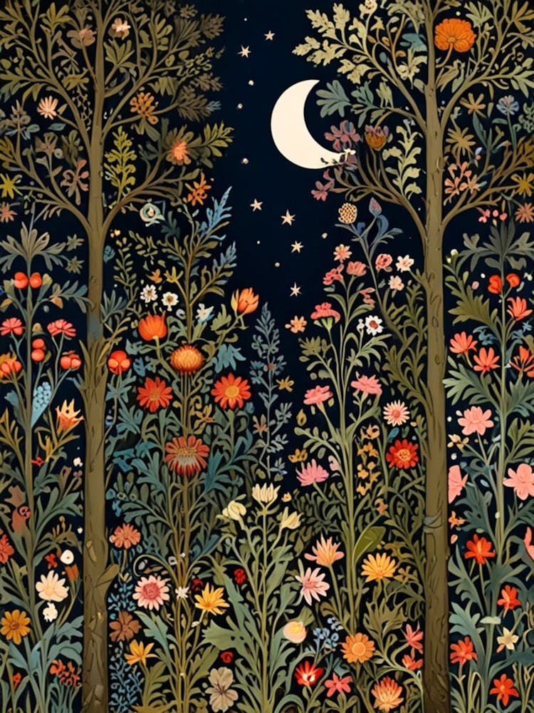 william morris Night In The Forest 5