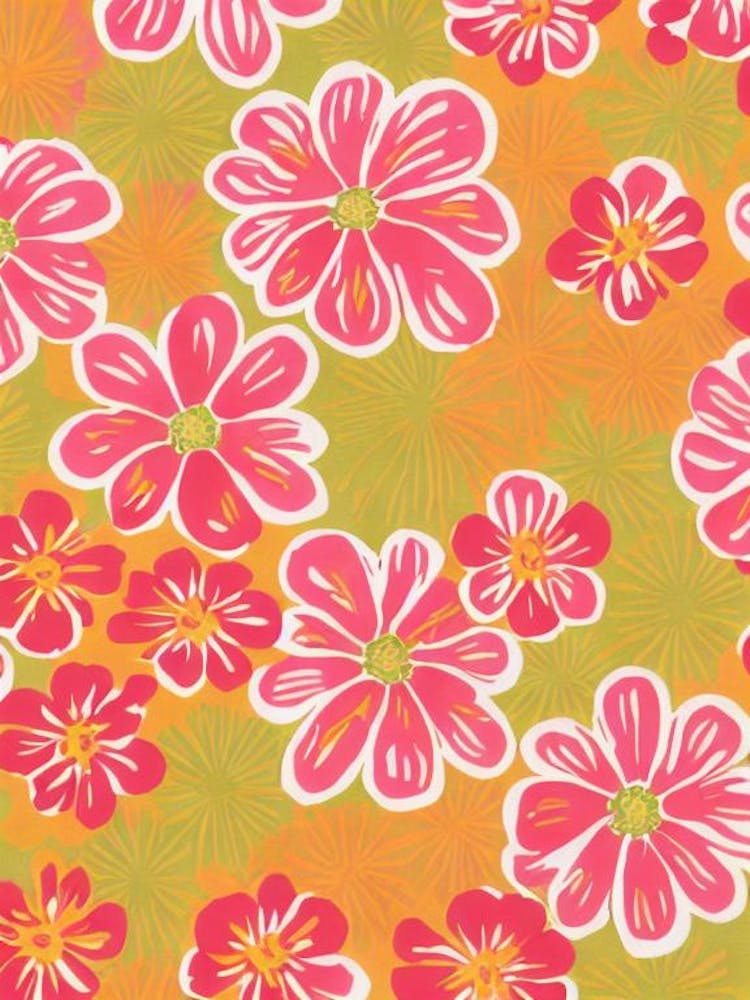 Nemesia Floral Print Warm Tones 2 Flower