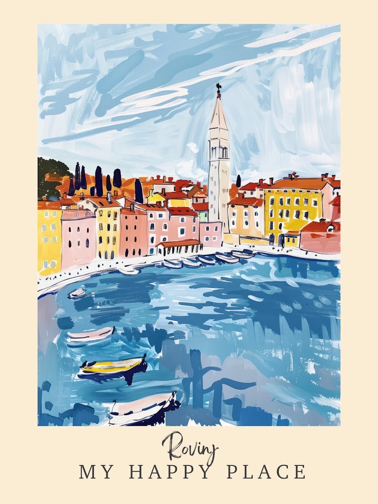 My Happy Place Rovinj 2 Travel Poster
