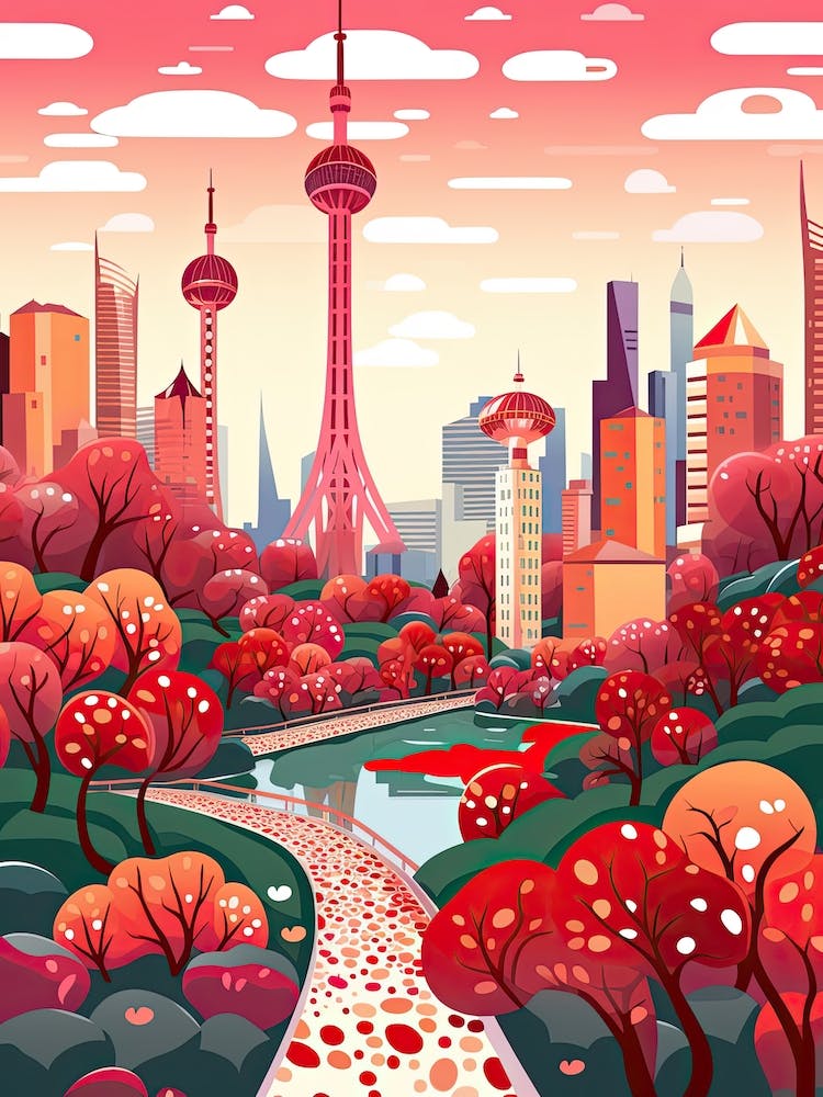 Shanghai, Illustration In The Style Of Pop Art 3