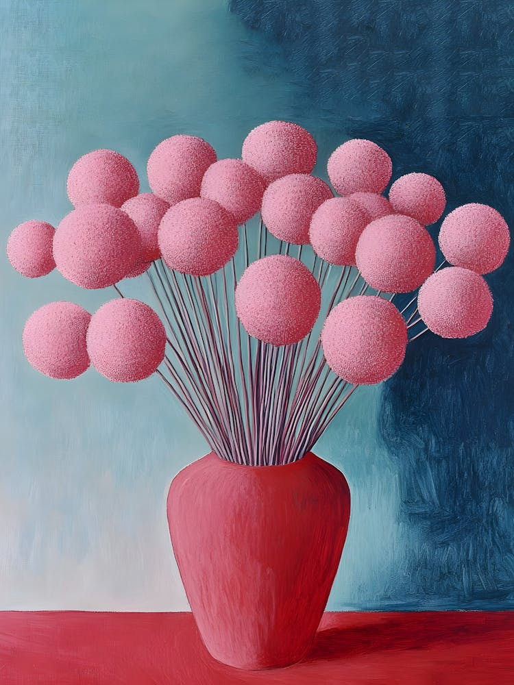 Pink Balls In A Vase