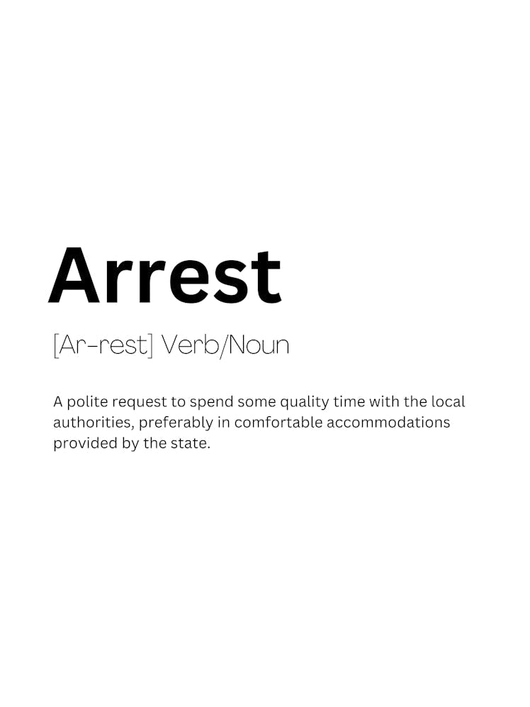 Arrest Definition Meaning