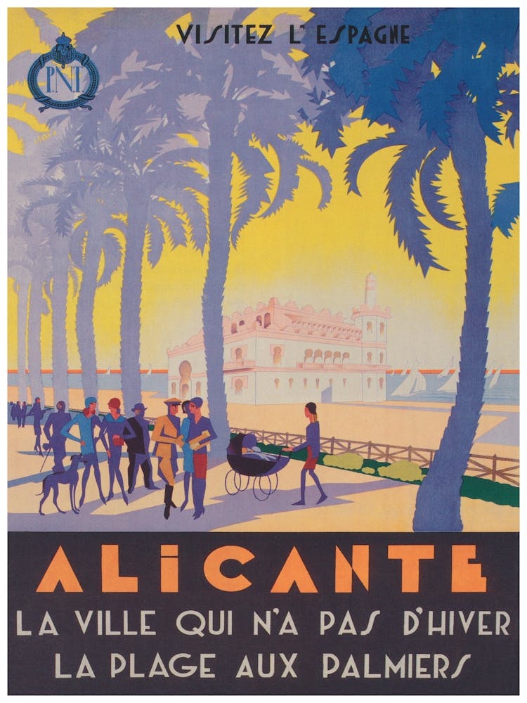 Alicante Spain Vintage Travel Poster
