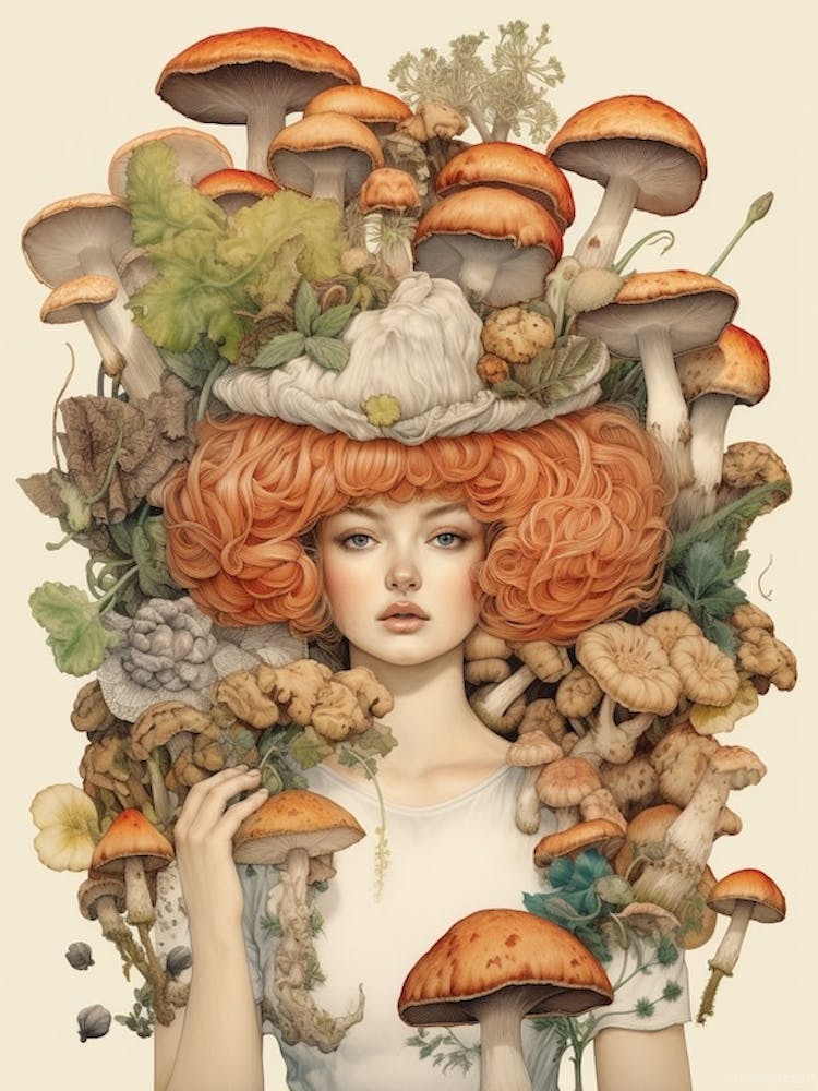 Mushroom Surreal Portrait 7