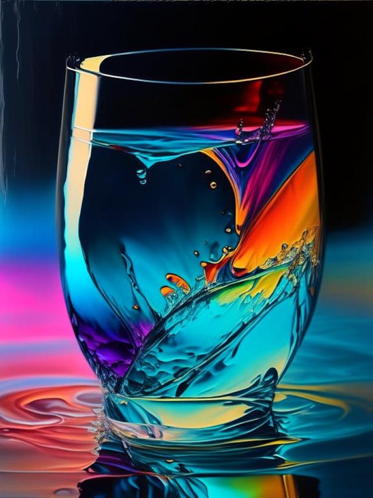 Glass Of Water Water Waterscape Bright Abstract 1