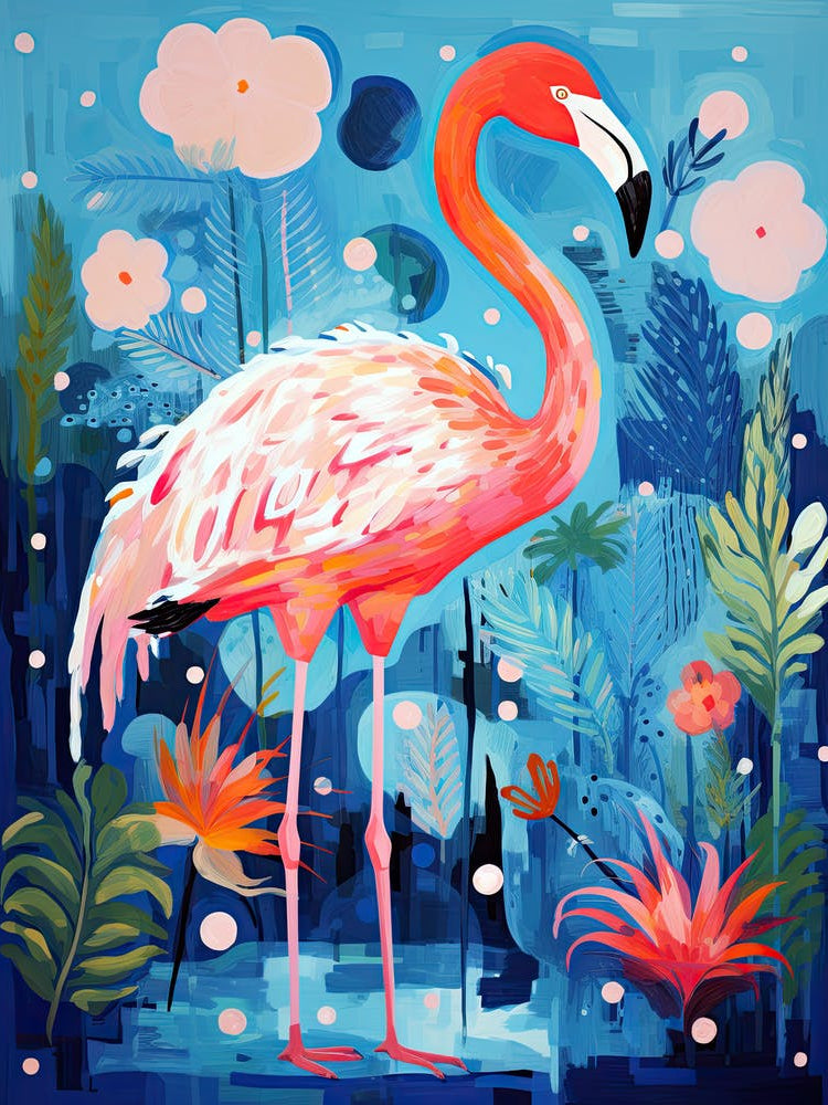 Exotic Flamingo, Matisse Inspired