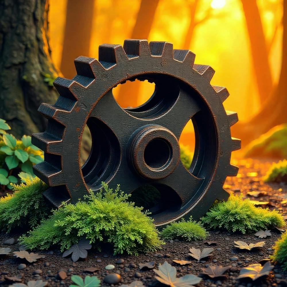 Gear Wheel In The Forest 1