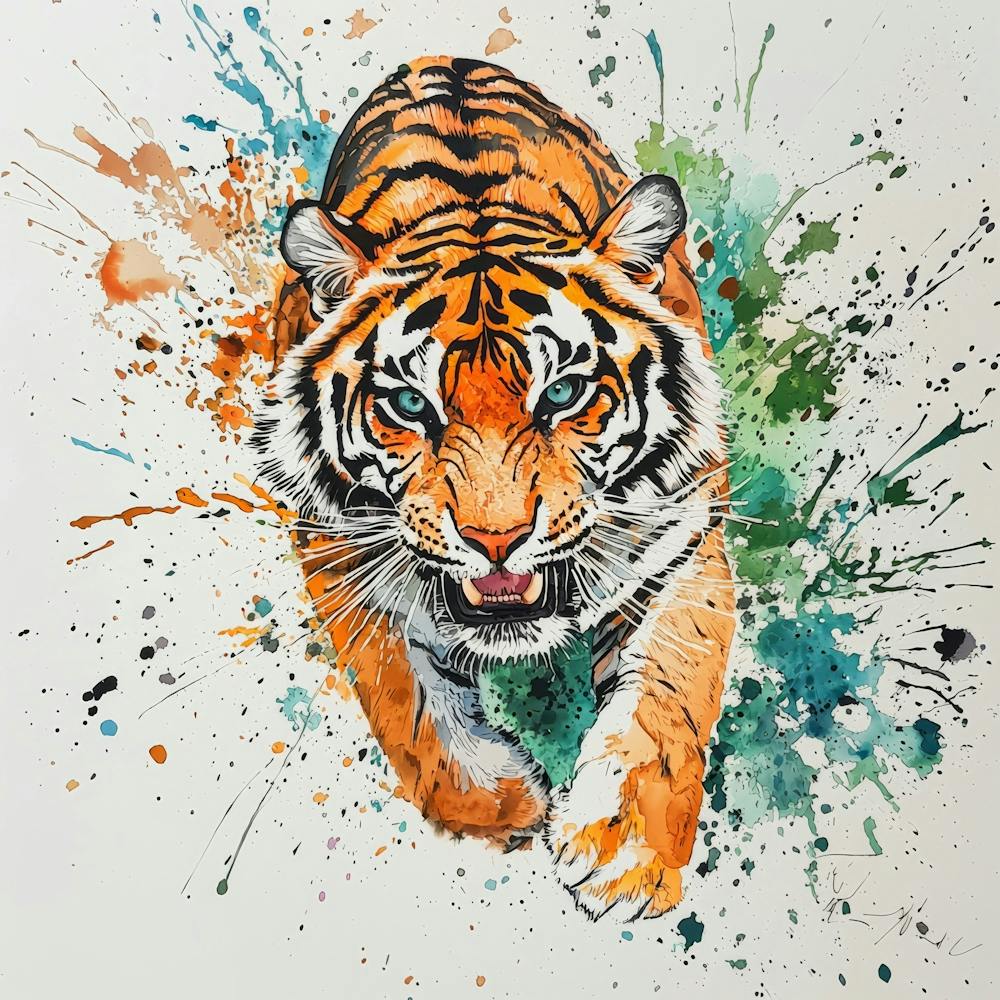 Tiger.Generated AI. Wall 3