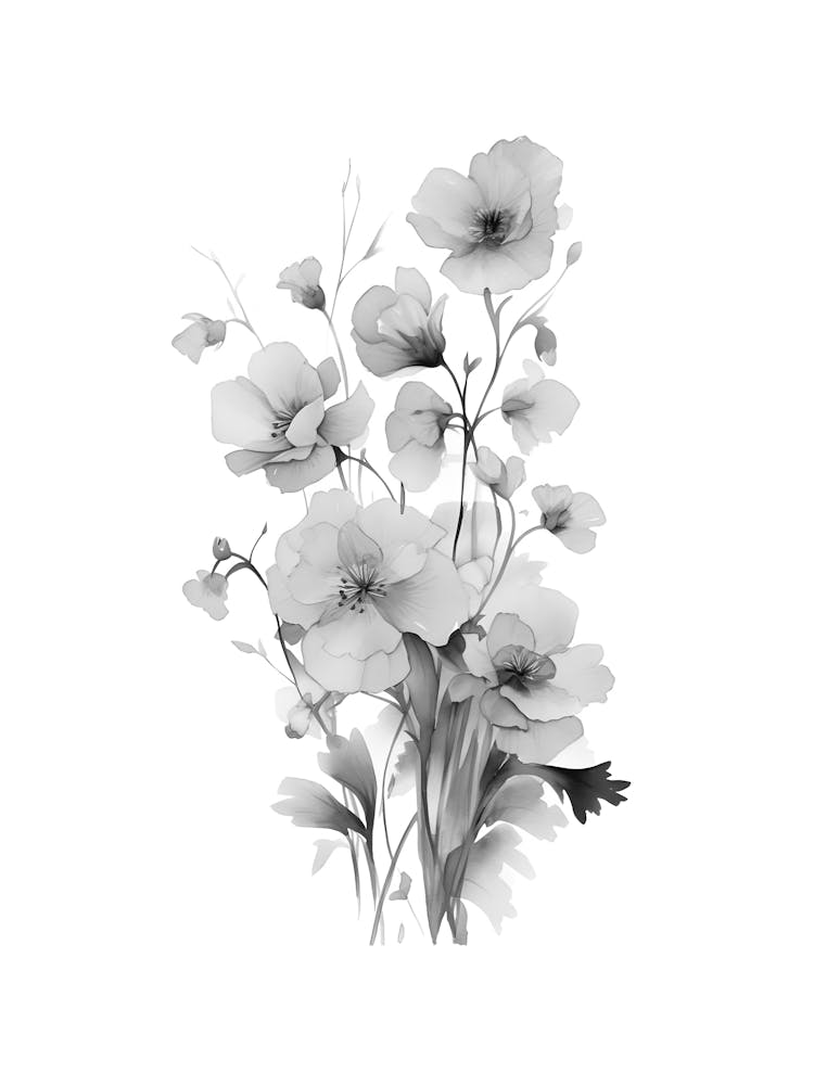 Black And White Flowers 14