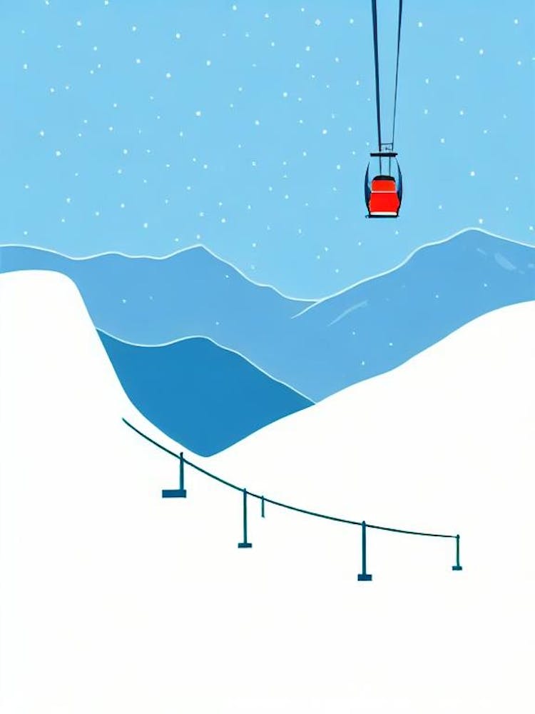 Hemsedal, Norway Minimal Skiing Poster