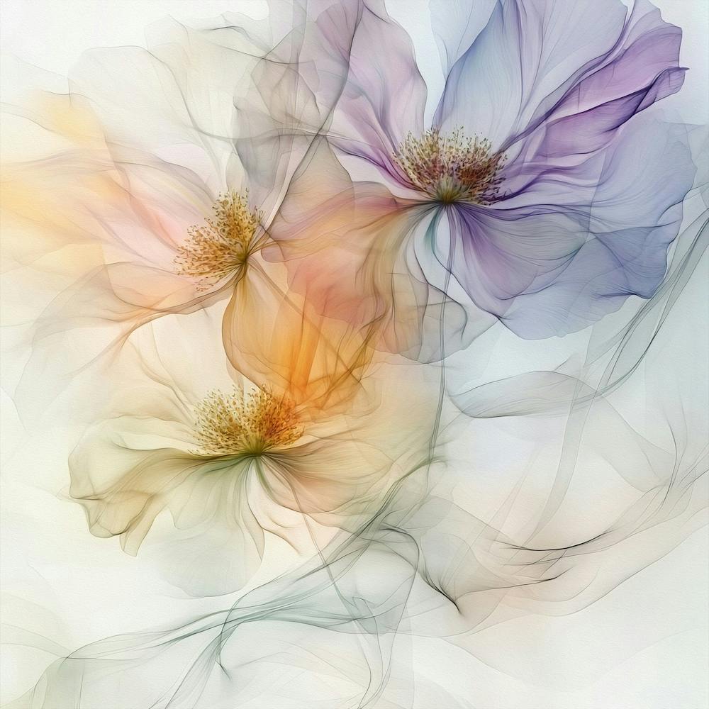 Pastel X Ray Icm Flowers 3