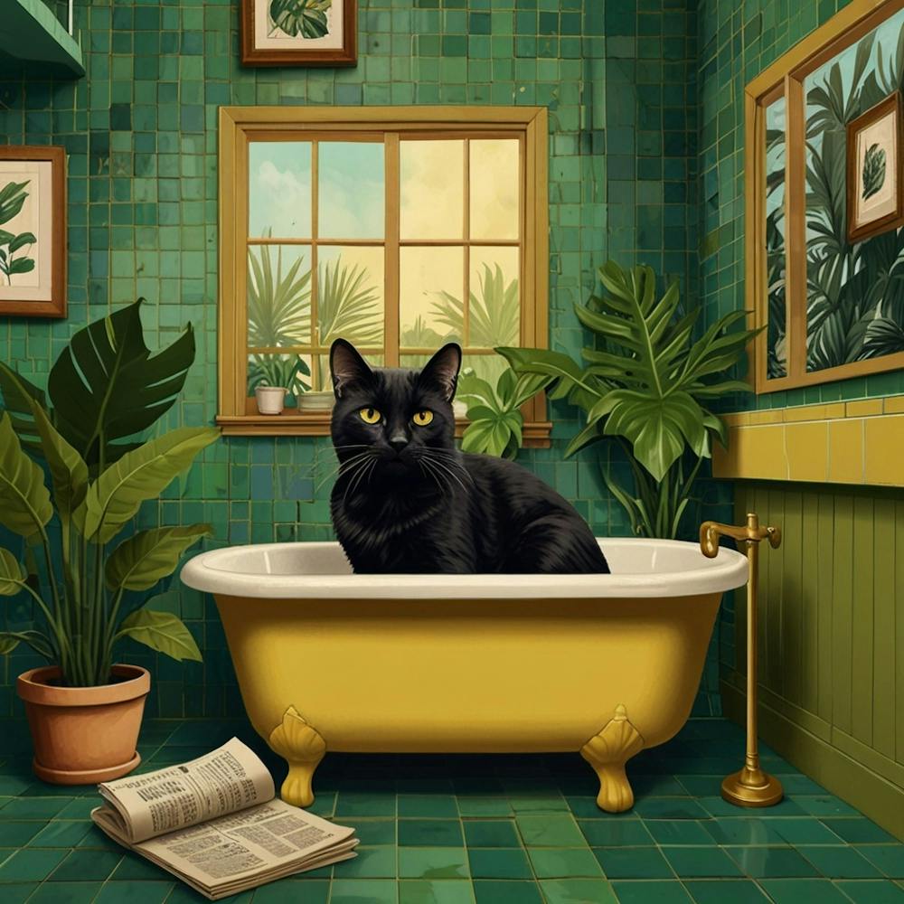 Cat In Bathtub 8