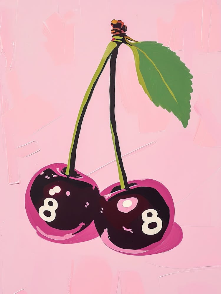 8 Ball Cherries Painting