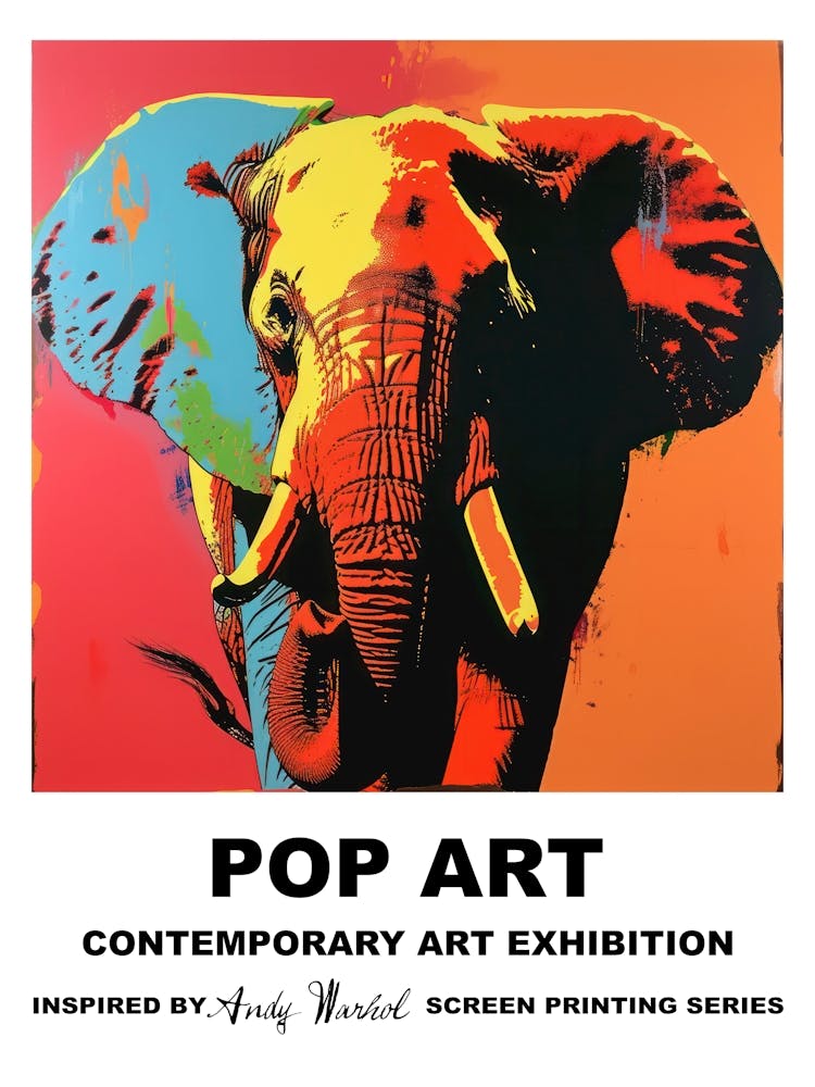 Poster Elefant Pop Art 1