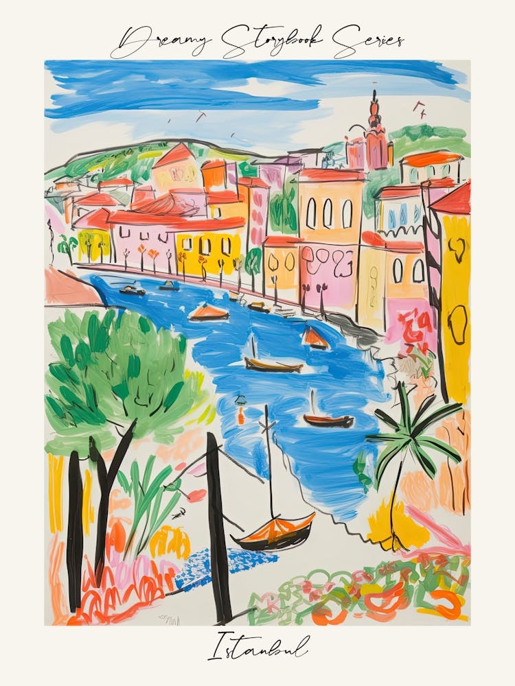 Poster Of Istanbul, Dreamy Storybook Illustration 2