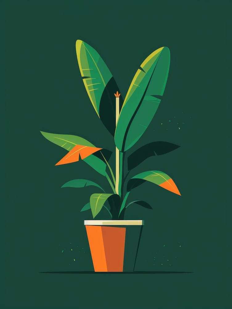 Banana Plant In A Pot 2