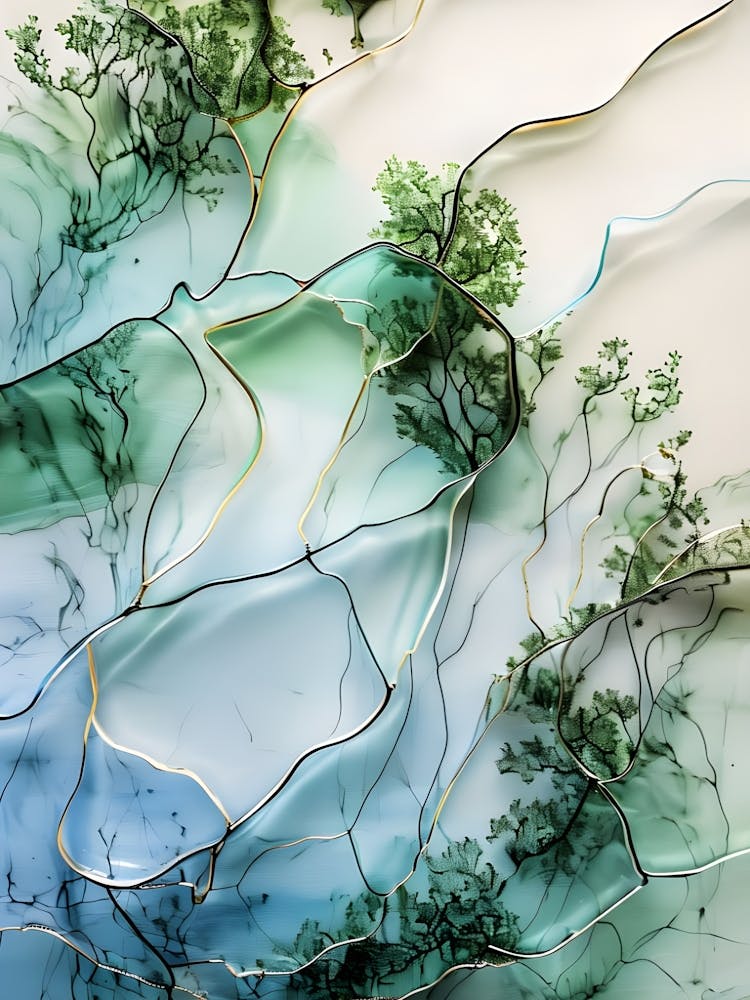 Acrylic Line Tree Art