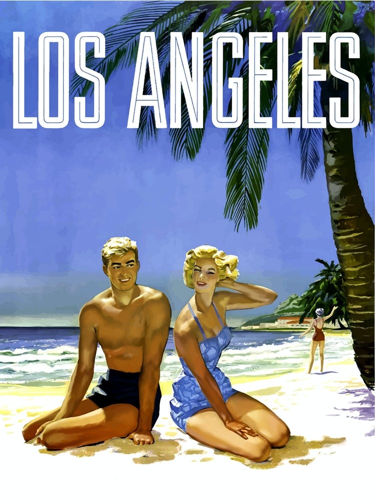 Los Angeles, Young Couple On The Beach
