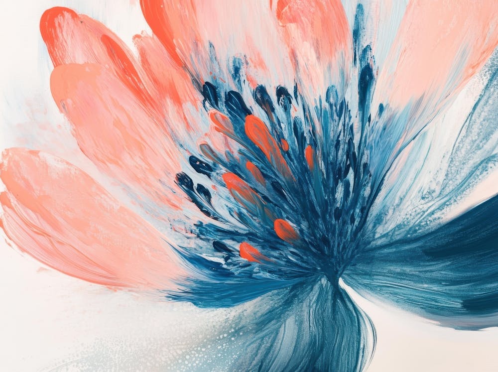 Blue And Pink Flower