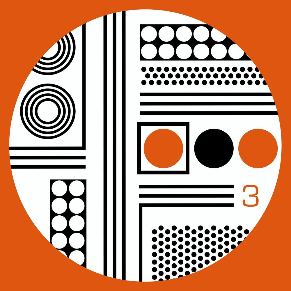 Orange Mid Century Geometric Print