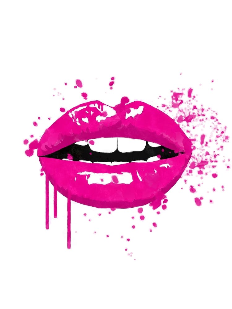 Pink Lips Illustration